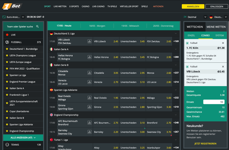 1bet app anmelden